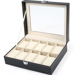 Crazy Crazy & More Crazy Deals Leather Watch Display Case Jewellery Storage Box Organizer With Glass Display Lid Fashion Jewelry 7 Crazy Crazy & More Crazy Deals Leather Watch Display Case Jewellery Storage Box Organizer With Glass Display Lid Fashion Jewelry