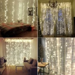 FB Market Place 6 Metres Party Waterfall Fairy Lights Curtain 12 Strings & 600 LED Beads 14 FB Market Place 6 Metres Party Waterfall Fairy Lights Curtain 12 Strings & 600 LED Beads
