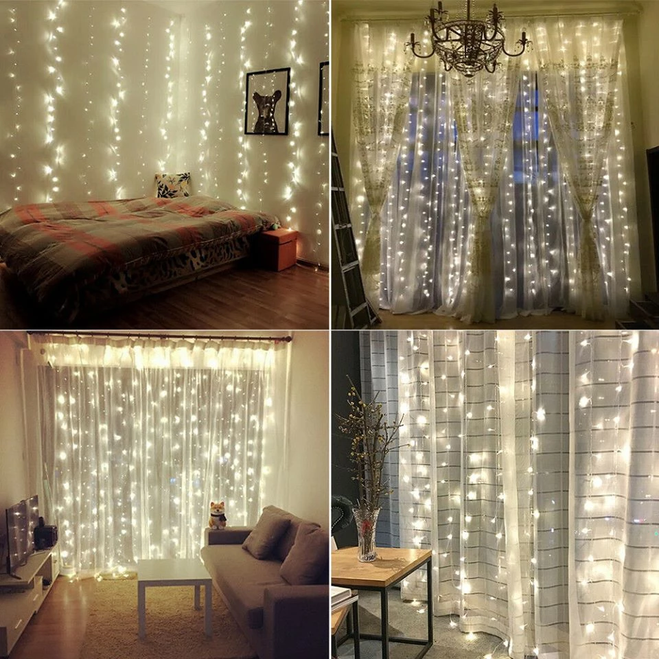 FB Market Place 6 Metres Party Waterfall Fairy Lights Curtain 12 Strings & 600 LED Beads 5 FB Market Place 6 Metres Party Waterfall Fairy Lights Curtain 12 Strings & 600 LED Beads
