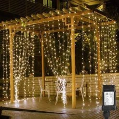 FB Market Place 6 Metres Party Waterfall Fairy Lights Curtain 12 Strings & 600 LED Beads