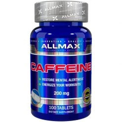 IHerb ALLMAX Nutrition 100% Pure Caffeine 200mg 100 Tab Energy Workout Pills