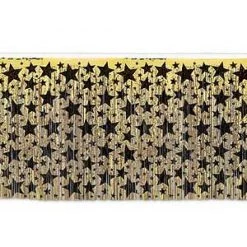 Balloon Agencies Party Supplies Hollywood Silver Or Gold With Black Stars Tableskirt