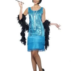 Smiffys 1920s Flirty Flapper Dress Ladies Costume Costumes
