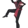 Smiffys Ninja Black Red Book Week Boys Costume Costumes