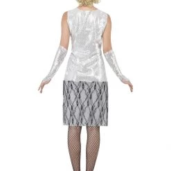 Smiffys Costumes 1920s Silver Flapper Dress Ladies Costume