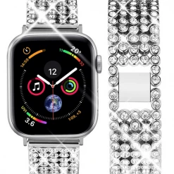 Ebay Mosaic Bling Swaroski Grade Crystal Apple Watch Band Series 7 6 5 4 3 2 1 Fashion Jewelry