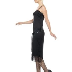 Smiffys 1920s Gatsby Black Flapper Dress Ladies Costume Costumes