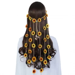 AliExpress Adjustable Festival Sunflower Crown Boho Flower Garland Headband Hair Accessories Costume Accessories