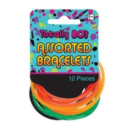 Balloon Agencies Awesome 80s Pack Of 12 Neon Colours Jelly Bracelets Costume Accessory Costume Accessories