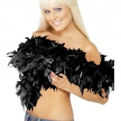 Smiffys 1920s Flapper Black Deluxe Feather Boa Costume Accessories