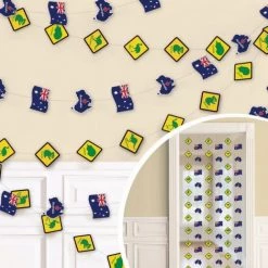 Balloon Agencies Australia Day 6pk String Party Hanging Decorations Party Supplies