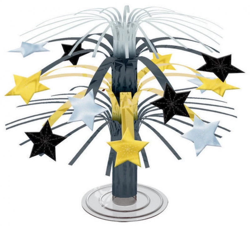 Balloon Agencies Black, Silver & Gold Stars Mini Cascade Centrepieces Table Decoration 1 Balloon Agencies Black, Silver & Gold Stars Mini Cascade Centrepieces Table Decoration
