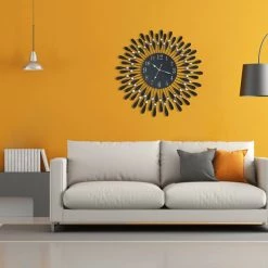 Crazy Crazy & More Crazy Deals 3D Crystal Wall Clock Luxury Art Home Decor 60cm X 60cm Black Face Home & Garden