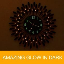 Crazy Crazy & More Crazy Deals 3D Crystal Wall Clock Luxury Art Home Decor 60cm X 60cm Black Face Home & Garden