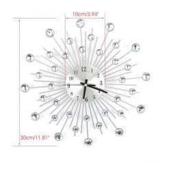 Crazy Crazy & More Crazy Deals 3D Crystal Wall Clock Luxury Art Home Decor 30cm X 30cm