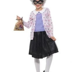 Smiffys David Walliams Deluxe Gangster Granny Girls Costume Costumes
