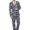 Smiffys Halloween Costumes Skeleton Stand Out Suit Men's Costume