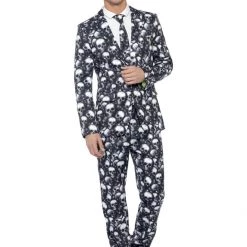 Smiffys Halloween Costumes Skeleton Stand Out Suit Men's Costume