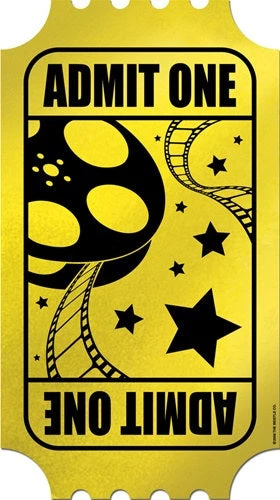 Balloon Agencies Party Supplies Hollywood Admit One Large Foil Golden Ticket 1 Balloon Agencies Party Supplies Hollywood Admit One Large Foil Golden Ticket
