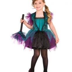 Rubies Deerfield Green And Purple Tutu Dress Bewitching Girls Costume