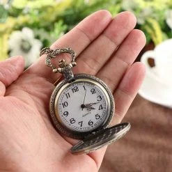 AliExpress Fashion Jewelry Alice In Wonderland Pocket Watch Chain Vintage Antique Quartz Necklace