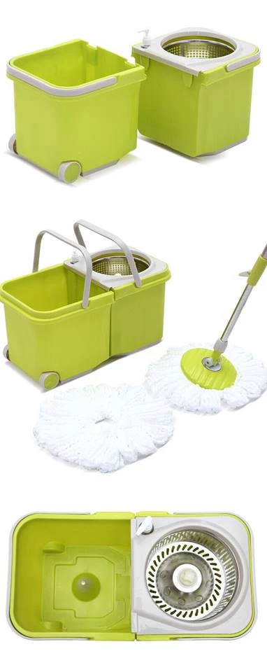 Crazy Crazy & More Crazy Deals Split Bucket 360 Rotating Spinning Spin Mop 2 Mop Heads Stainless Steel Wheel Home & Garden 4 Crazy Crazy & More Crazy Deals Split Bucket 360 Rotating Spinning Spin Mop 2 Mop Heads Stainless Steel Wheel Home & Garden