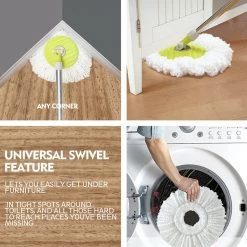 Crazy Crazy & More Crazy Deals Split Bucket 360 Rotating Spinning Spin Mop 2 Mop Heads Stainless Steel Wheel Home & Garden 14 Crazy Crazy & More Crazy Deals Split Bucket 360 Rotating Spinning Spin Mop 2 Mop Heads Stainless Steel Wheel Home & Garden