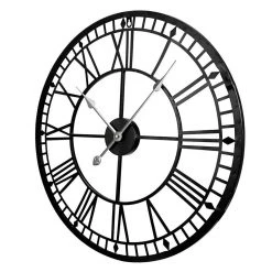 Crazy Crazy & More Crazy Deals Large Outdoor Garden Wall Clock Roman Numerals Giant Open Face Metal 80cm