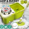 Crazy Crazy & More Crazy Deals Split Bucket 360 Rotating Spinning Spin Mop 2 Mop Heads Stainless Steel Wheel Home & Garden