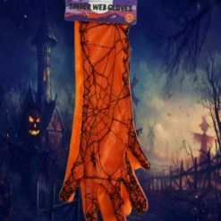 TNW Spider Web Witches Gloves Halloween Ladies Costume Accessory Halloween Costumes