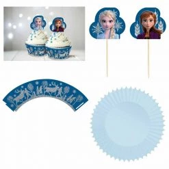 Balloon Agencies Disney Frozen 2 Cupcake Glittered Pack Of 24 Cake Toppers Party Supplies