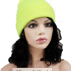JD Fluro Neon Hi Vis Beanie Hats 80s Costume Accessory Winter Knitted Hat Costume Accessories