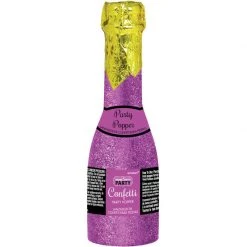 Balloonagencies Bachelorette Pink Glitter Champagne Bottle Party Confetti Popper Party Supplies