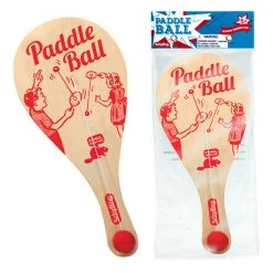 Schylling 28cm Wood Paddle Ball Game Wooden W/ Rubber Ball & Catch Hole Classic Retro Toy Home & Garden