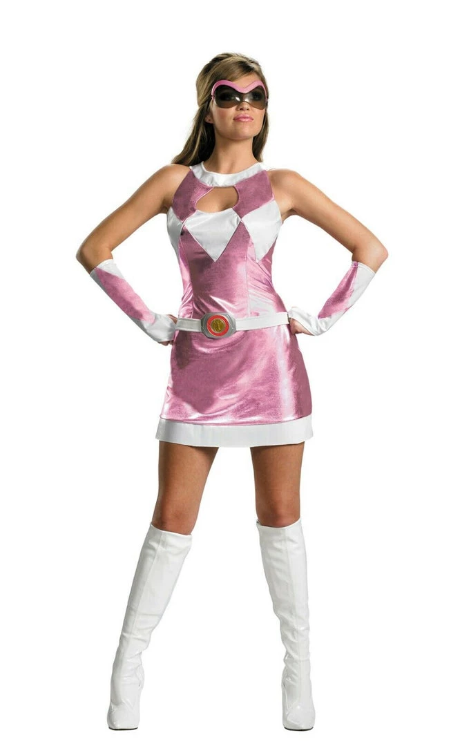 Morris Costumes Women's Sassy Pink Power Ranger Bodysuit Mighty Morphin Ladies Costume 3 Morris Costumes Women's Sassy Pink Power Ranger Bodysuit Mighty Morphin Ladies Costume