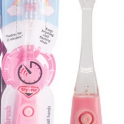 MDI Australia Pink Unicorn Light Up Toothbrush Kids For Ages 3+ Flashes For 2 Minutes Teeth