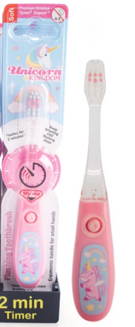 MDI Australia Pink Unicorn Light Up Toothbrush Kids For Ages 3+ Flashes For 2 Minutes Teeth 1 MDI Australia Pink Unicorn Light Up Toothbrush Kids For Ages 3+ Flashes For 2 Minutes Teeth