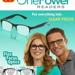 ONE POWER READERS Reading Glasses 1.0 - 2.5 One Pair All Strengths