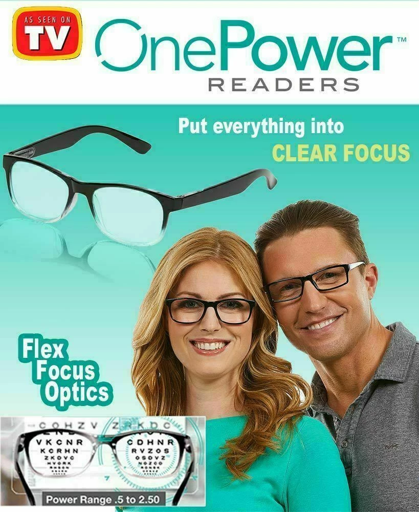 ONE POWER READERS Reading Glasses 1.0 - 2.5 One Pair All Strengths 2 ONE POWER READERS Reading Glasses 1.0 - 2.5 One Pair All Strengths