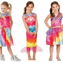 Rubie's Costumes Barbie Dreamtopia Fairy Mermaid Rainbow Size Medium 4-6 Girls Costume
