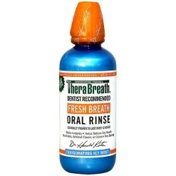 IHerb TheraBreath Fresh Breath Oral Rinse Mild Mint Icy Mint Mouth Wash For Bad Breath Health & Beauty