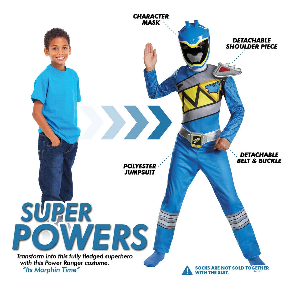 Morris Costumes Power Ranger Classic Costume Dino Charge Kids Boys Girls Costume 10 Morris Costumes Power Ranger Classic Costume Dino Charge Kids Boys Girls Costume