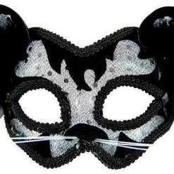 Sweidas Costume Accessories Black Cat Style Ladies Masquerade Eye Mask
