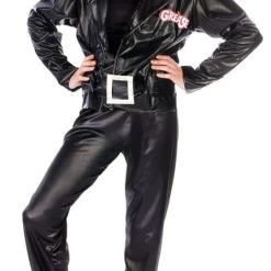 Morris Costumes Grease Cool Sandy 1950s Girls Costume | Jacket Leggings Top & Belt