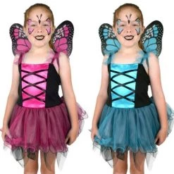 Tomfoolery Butterfly Fairy Dress And Wings Size Medium 6-8 Girls Costume