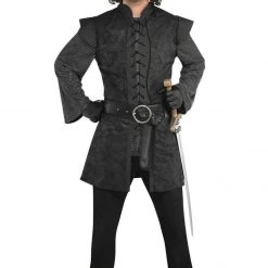 Balloon Agencies Medieval Warrior Black Tunic Men's Costume Costumes