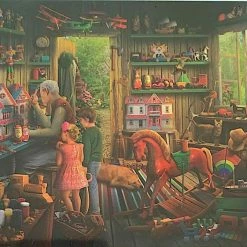Kmart Art Gallery Toy Makers Shed 1000 Piece Jigsaw Puzzle Adult Kids 12 Year Plus