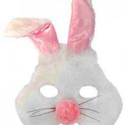 Sweidas Easter Bunny Rabbit Mask & Bunny Ears Costume Kit Or Fluffy Costume Mask Costume Accessories