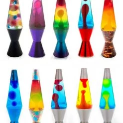 MDI Australia NEW Motion Lava Lamp 37cm Silver Base Party Night Light 10 Colours Bedside Lamps Home & Garden