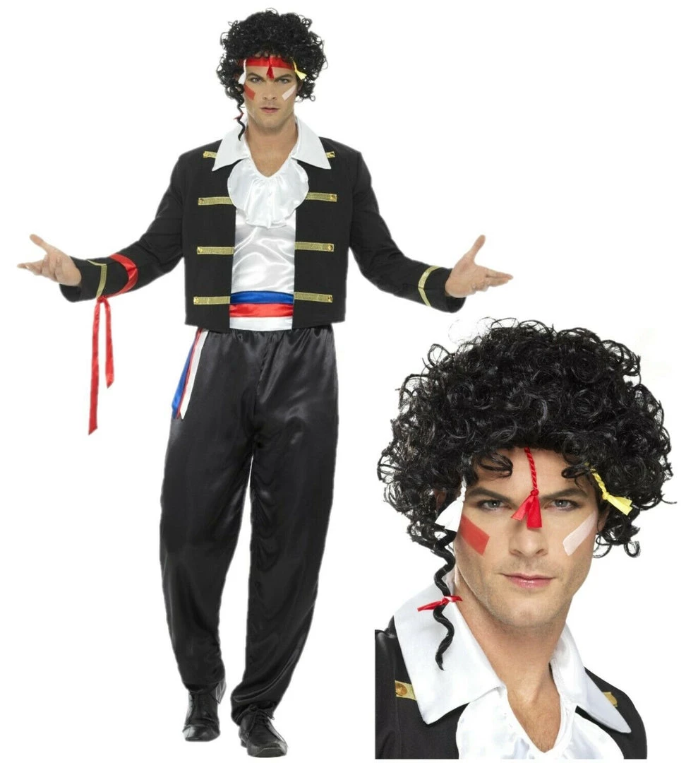 Smiffys Costumes 1980s Romantic Mens Costume And Wig 1 Smiffys Costumes 1980s Romantic Mens Costume And Wig